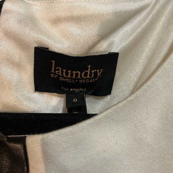 Laundry by Shelli Segal Leather Trim Sheath Dress - Picture 3 of 8